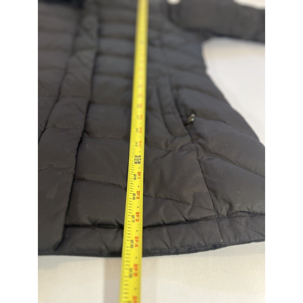 Lands’ End Women’s Black Hooded Down Parka Jacket Size S Small Flaws - Picture 7 of 16